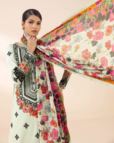 Embroidered Cotton Satin Winter